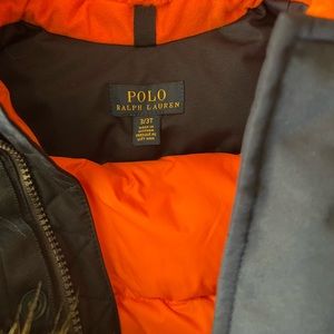 Ralph. Lauren polo kids puffer jacket. With removable fur.